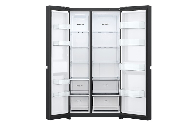 LG Kulkas Side by Side Terbaru Net 655L dengan Pintu UltraSleek dan Smart Inverter Compressor, GC-B257SGVL