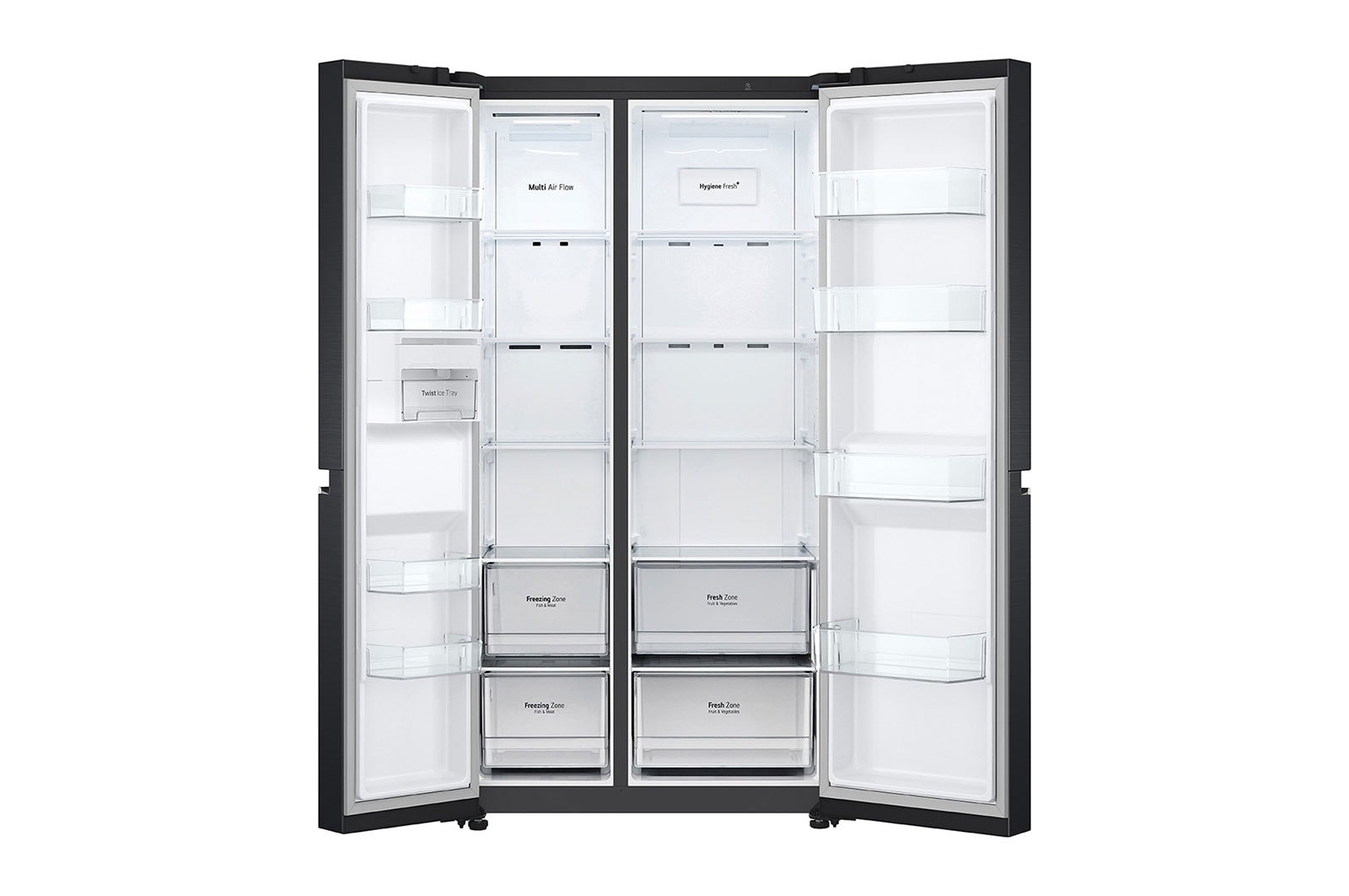 LG Kulkas Side by Side Terbaru Net 647L / Gross 694L dengan Pintu UltraSleek dan Smart Inverter Compressor, GC-B257SQVL