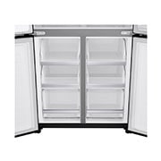 LG Kulkas Side by Side 570L gross /428L nett, Non Plumbing Water & Ice Dispenser UV Nano dengan ThinQ™ - Hitam, GC-L22FTQBL