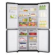 LG Kulkas Side by Side 570L gross /428L nett, Non Plumbing Water & Ice Dispenser UV Nano dengan ThinQ™ - Hitam, GC-L22FTQBL