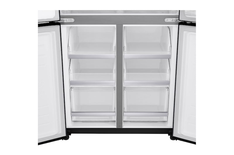 LG Kulkas Side by Side 570L gross /428L nett, Non Plumbing Water & Ice Dispenser UV Nano dengan ThinQ™ - Hitam, GC-L22FTQBL
