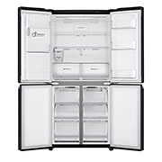 LG Kulkas Side by Side 570L gross /428L nett, Non Plumbing Water & Ice Dispenser UV Nano dengan ThinQ™ - Hitam, GC-L22FTQBL