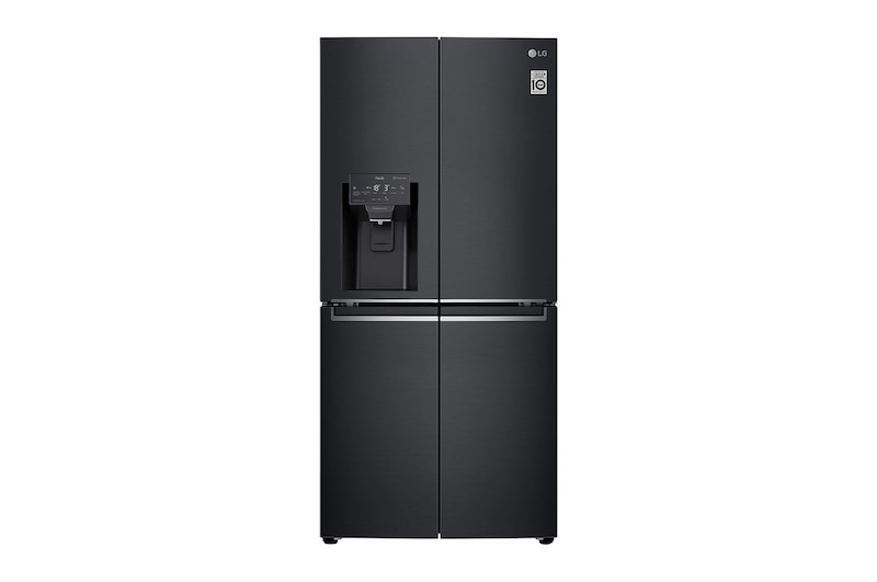 LG Kulkas Side by Side 570L gross /428L nett, Non Plumbing Water & Ice Dispenser UV Nano dengan ThinQ™ - Hitam, GC-L22FTQBL