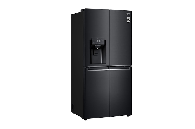 LG Kulkas Side by Side 570L gross /428L nett, Non Plumbing Water & Ice Dispenser UV Nano dengan ThinQ™ - Hitam, GC-L22FTQBL