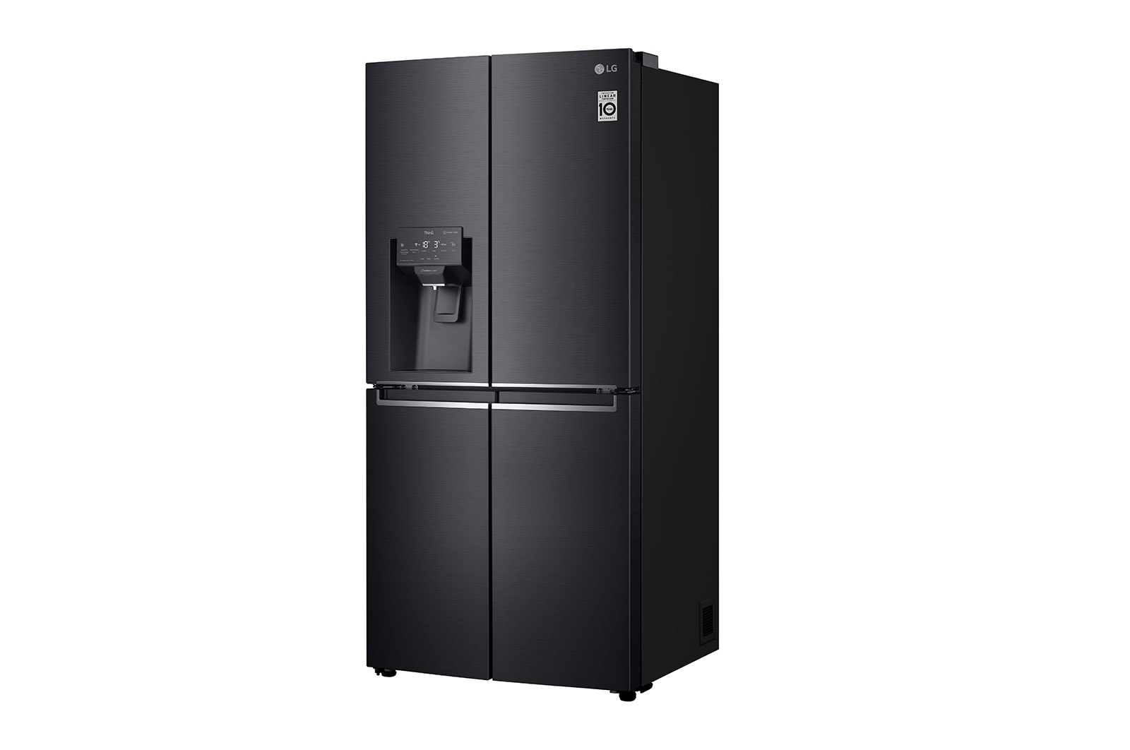 LG Kulkas Side by Side 570L gross /428L nett, Non Plumbing Water & Ice Dispenser UV Nano dengan ThinQ™ - Hitam, GC-L22FTQBL