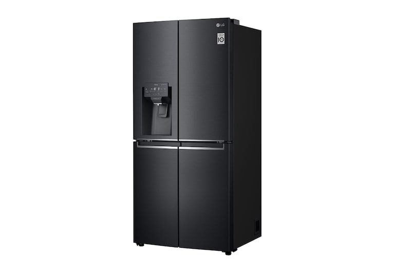 LG Kulkas Side by Side 570L gross /428L nett, Non Plumbing Water & Ice Dispenser UV Nano dengan ThinQ™ - Hitam, GC-L22FTQBL