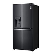 LG Kulkas Side by Side 570L gross /428L nett, Non Plumbing Water & Ice Dispenser UV Nano dengan ThinQ™ - Hitam, GC-L22FTQBL