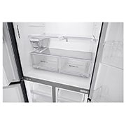 LG Kulkas Side by Side 570L gross /428L nett, Non Plumbing Water & Ice Dispenser UV Nano dengan ThinQ™ - Hitam, GC-L22FTQBL