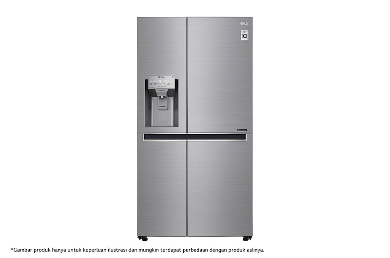 LG Kulkas Side by Side 668L gross / 601L nett Inverter Linear Compressor dan Rak Wine, ThinQ™ dengan WiFi - Platinum, GC-L247CLCV