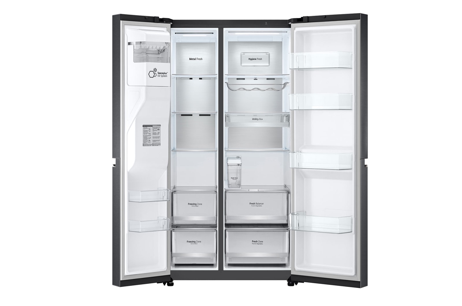 LG 674L / 617L Kulkas Side by Side, GC-L257CQEL