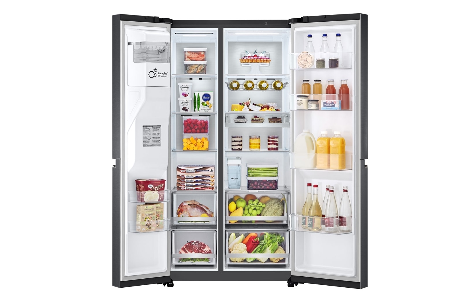 LG 674L / 617L Kulkas Side by Side, GC-L257CQEL