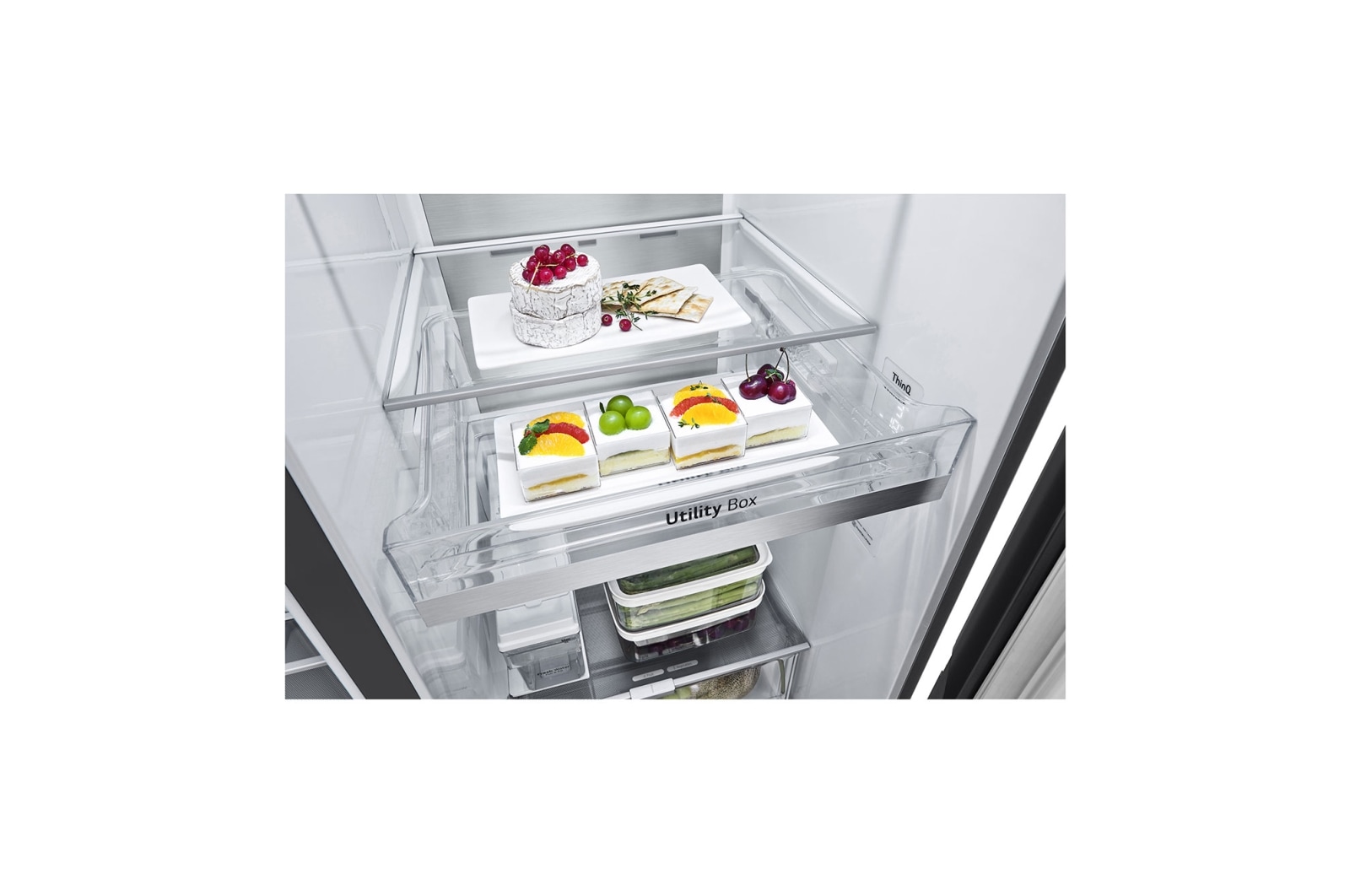 LG 674L / 617L Kulkas Side by Side, GC-L257CQEL