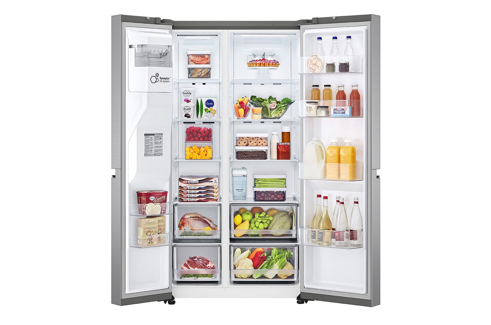 LG Kulkas Side by Side Terbaru Net 617L / Gross 674L dengan Pintu UltraSleek dan Smart Inverter Compressor, GC-L257SLNL