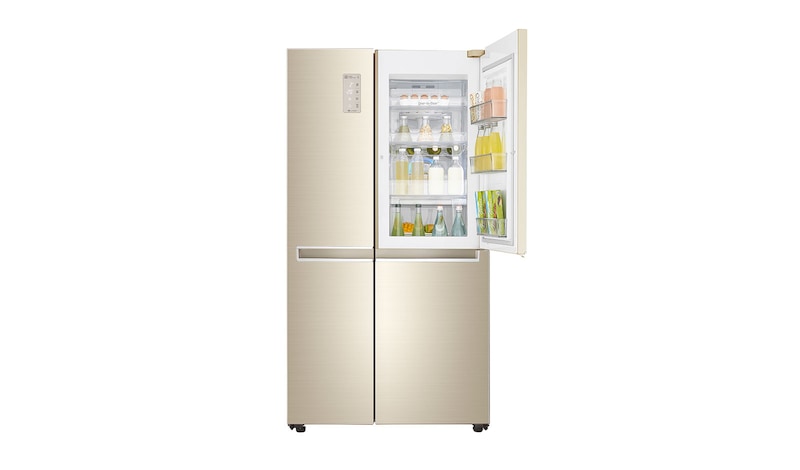 LG Kulkas Side by Side 687L gross / 626L nett Door-in-Door™ Inverter Linear Compressor dan ThinQ™ dengan WiFi - Gold, GC-M247CVBV
