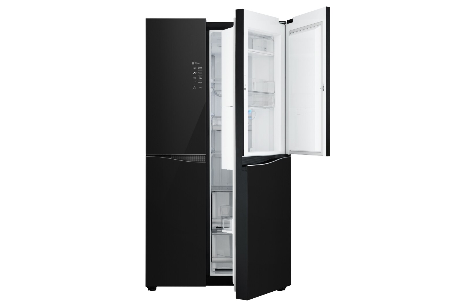 LG Kulkas Side by Side Door-in-Door® 679L gross/ 618L nett Inverter Linear Compressor dengan Hygiene Fresh dan Moist Balance Crisper - Black Glass, GC-M247UGBW