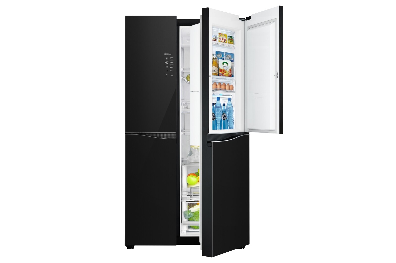 LG Kulkas Side by Side Door-in-Door® 679L gross/ 618L nett Inverter Linear Compressor dengan Hygiene Fresh dan Moist Balance Crisper - Black Glass, GC-M247UGBW