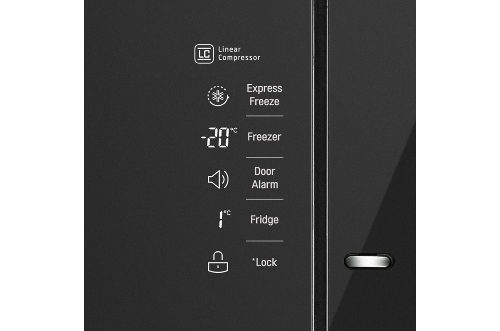 LG Kulkas Side by Side Door-in-Door® 679L gross/ 618L nett Inverter Linear Compressor dengan Hygiene Fresh dan Moist Balance Crisper - Black Glass, GC-M247UGBW