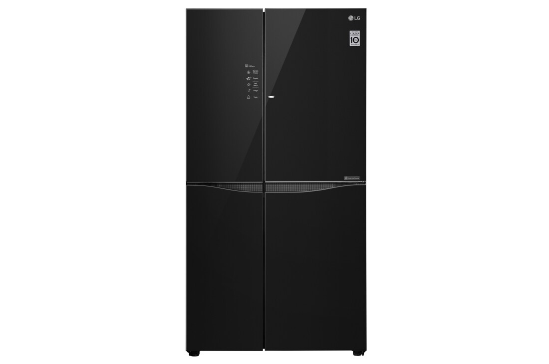LG Kulkas Side by Side Door-in-Door® 679L gross/ 618L nett Inverter Linear Compressor dengan Hygiene Fresh dan Moist Balance Crisper - Black Glass, GC-M247UGBW