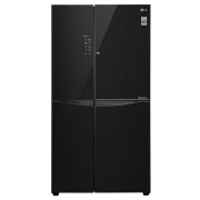 Front view of Kulkas Side by Side Door-in-Door® 679L gross/ 618L nett Inverter Linear Compressor dengan Hygiene Fresh dan Moist Balance Crisper - Black Glass GC-M247UGBW