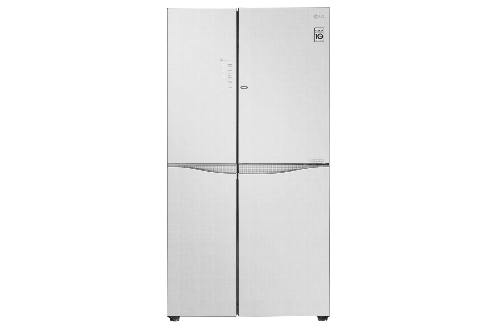 Front view of Kulkas Side by Side Door-in-Door™ - Linen White Glass GC-M247UGUW