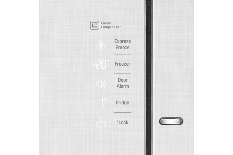 LG Kulkas Side by Side Door-in-Door™ - Linen White Glass, GC-M247UGUW