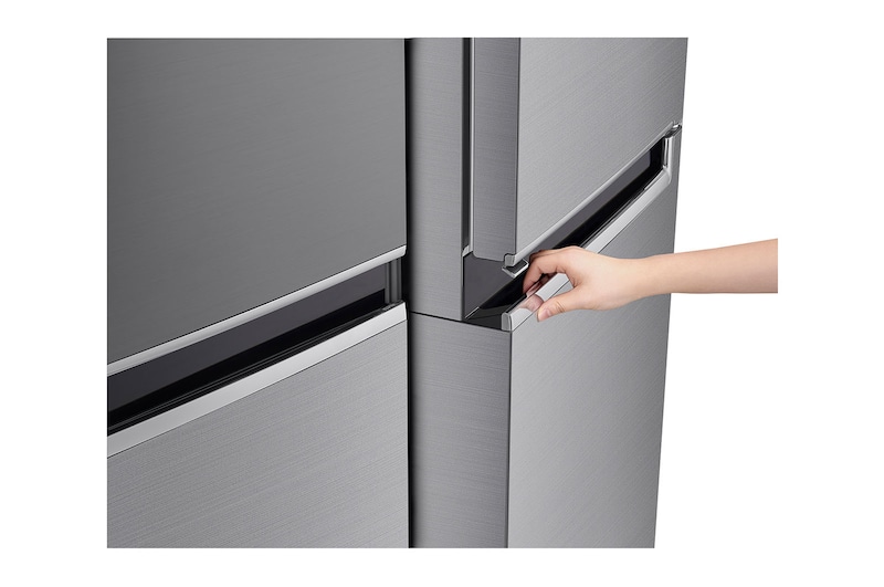 LG Kulkas Side by Side  885L gross /797L nett Door-in-Door™  Inverter Linear Compressor dan Multi Air Flow, ThinQ™ dengan Wi-Fi - Platinum, GC-M297SLGL