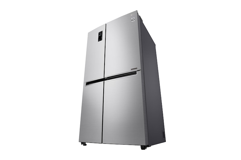 LG Kulkas Side by Side  885L gross /797L nett Door-in-Door™  Inverter Linear Compressor dan Multi Air Flow, ThinQ™ dengan Wi-Fi - Platinum, GC-M297SLGL