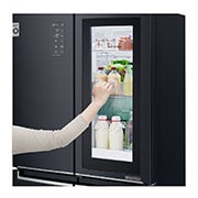 LG Kulkas Multi Door 595L gross / 458L nett Ramping dengan Inverter Linear Compressor, ThinQ™ dengan WiFi - Hitam Matte, GC-Q22FTQEB