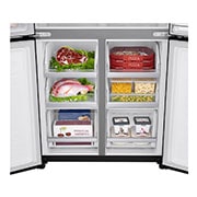 LG Kulkas Multi Door 595L gross / 458L nett Ramping dengan Inverter Linear Compressor, ThinQ™ dengan WiFi - Hitam Matte, GC-Q22FTQEB