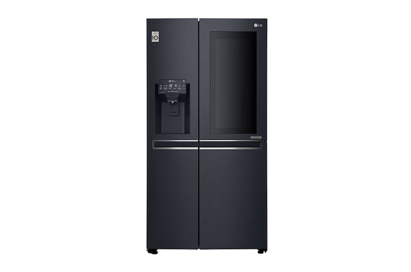 LG Kulkas Side by Side 668L gross / 601L nett InstaView Door-in-Door™ Inverter Linear Compressor dan Rak Wine, ThinQ™ dengan WiFi - Hitam Matte, GC-X247CQAV