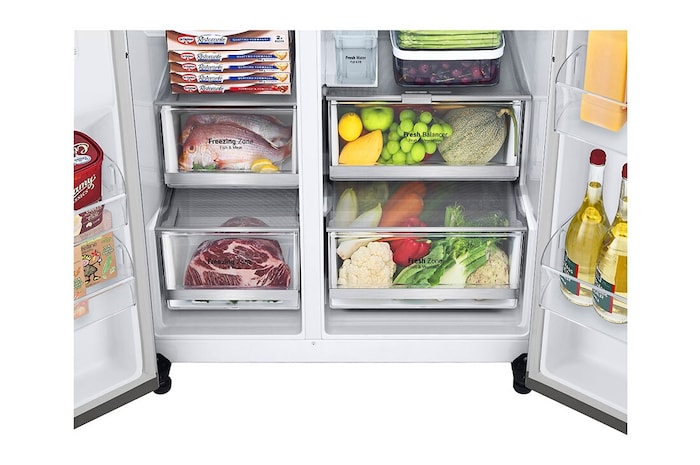 LG 674L / 617L Kulkas InstaView™ Side by Side, GC-X257CSEW