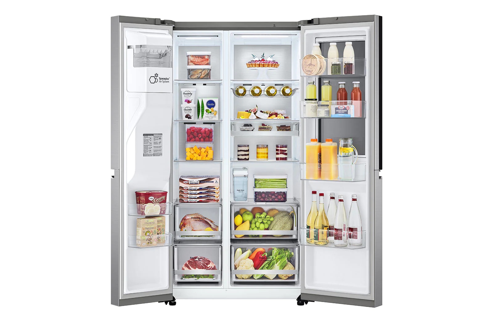 LG 674L / 617L Kulkas InstaView™ Side by Side, GC-X257CSEW