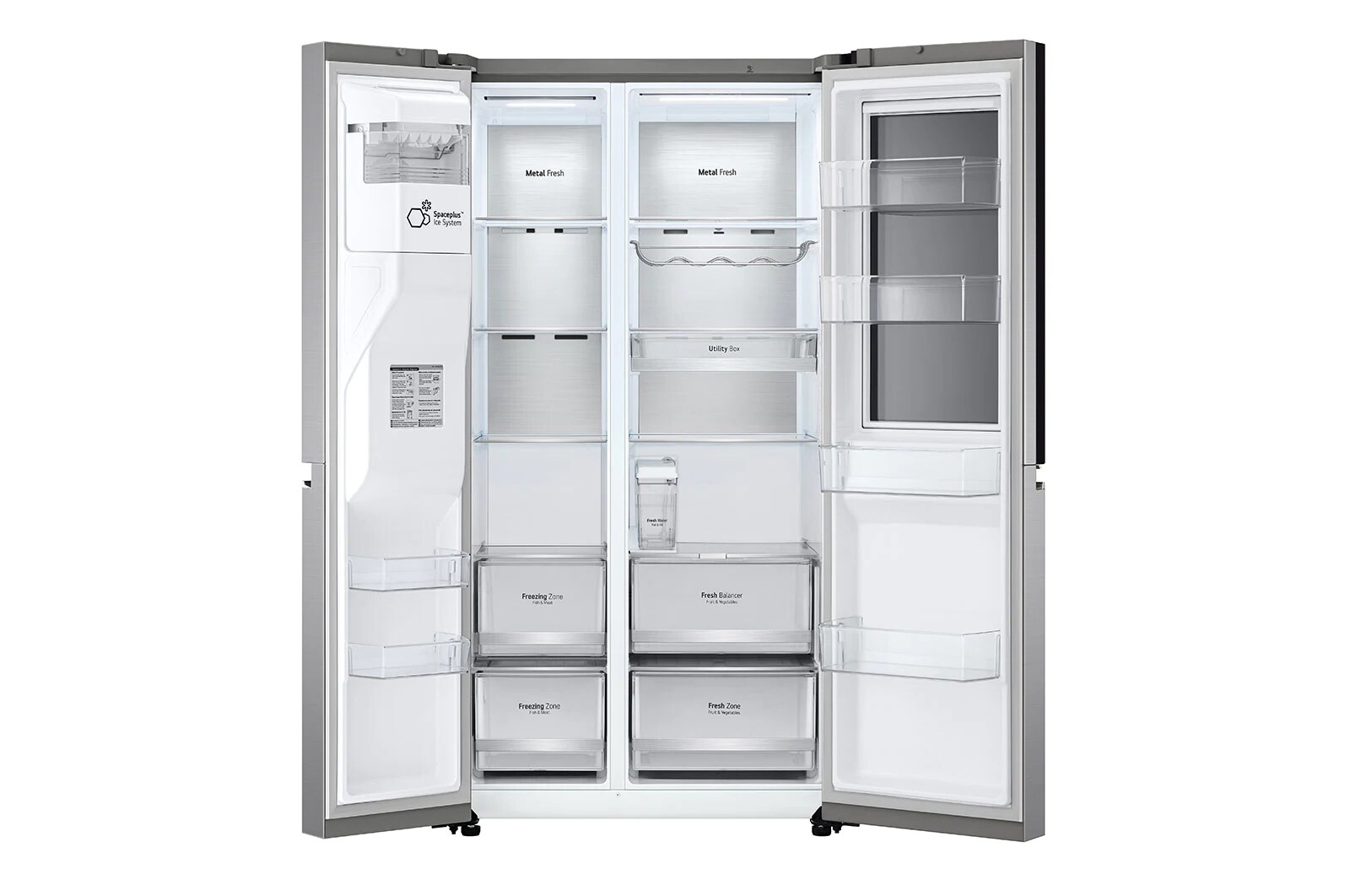 LG 674L / 617L Kulkas InstaView™ Side by Side, GC-X257CSEW