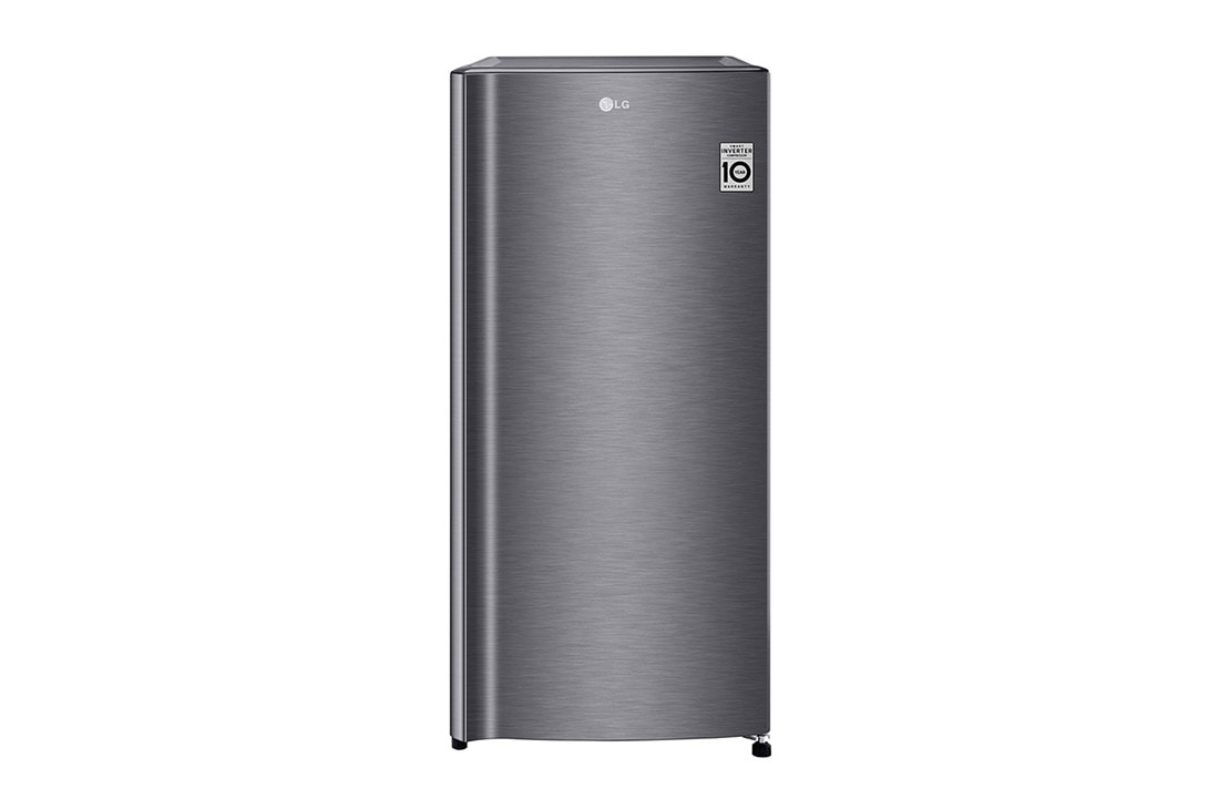 LG Kukas 1 Pintu 169L gross/ 164L nett dengan kotak buah dan sayuran yang lebih besar - Dark Graphite Steel, GN-201CK