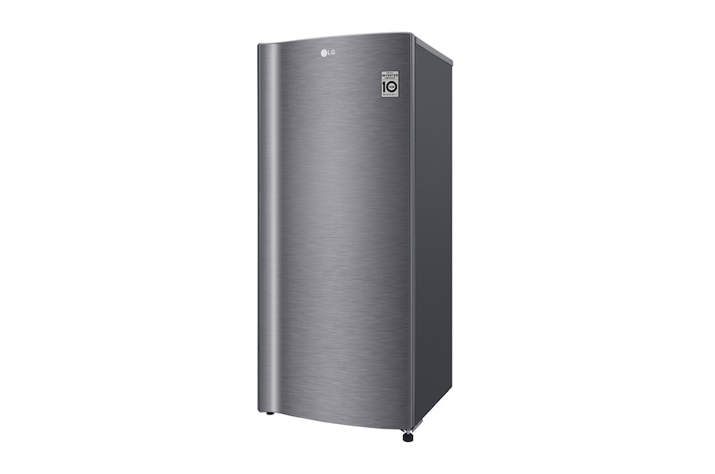 LG Kukas 1 Pintu 169L gross/ 164L nett dengan kotak buah dan sayuran yang lebih besar - Dark Graphite Steel, GN-201CK