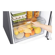 LG Kulkas 2 Pintu 202L gross/ 187L nett Smart Inverter dengan Multi Air Flow dan LED Lighting - Black Purple, GN-B185SQBP
