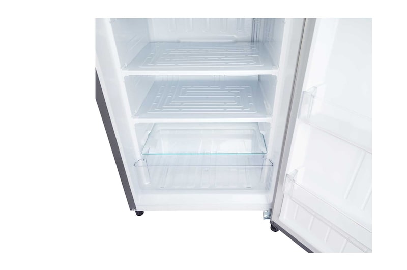 LG Freezer 1 Pintu 171L dengan Bio Shield dan Rak Tempered Glass - Silver, GN-IN304SLS