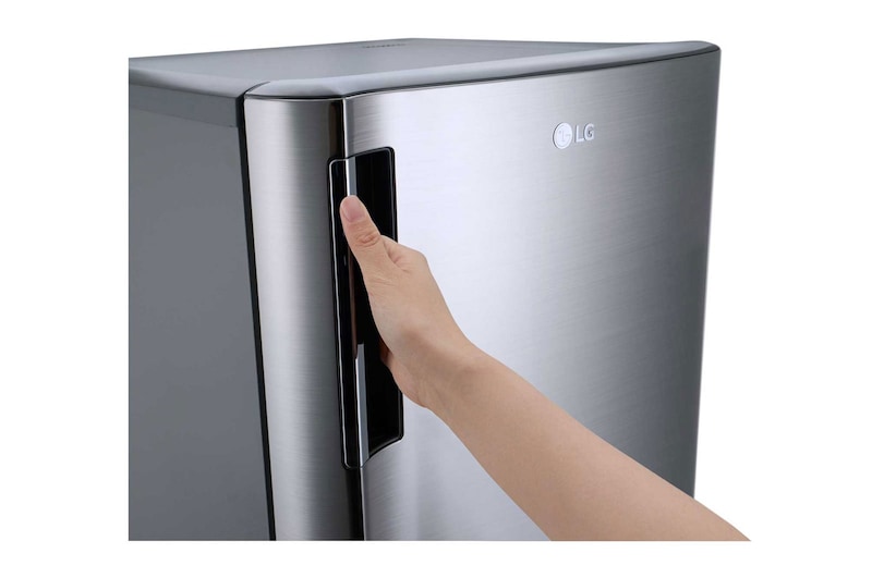 LG Freezer 1 Pintu 171L dengan Bio Shield dan Rak Tempered Glass - Silver, GN-IN304SLS