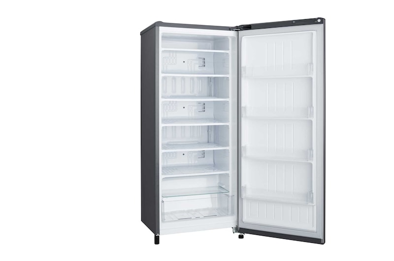 LG Freezer 1 Pintu 171L dengan Bio Shield dan Rak Tempered Glass - Silver, GN-IN304SLS