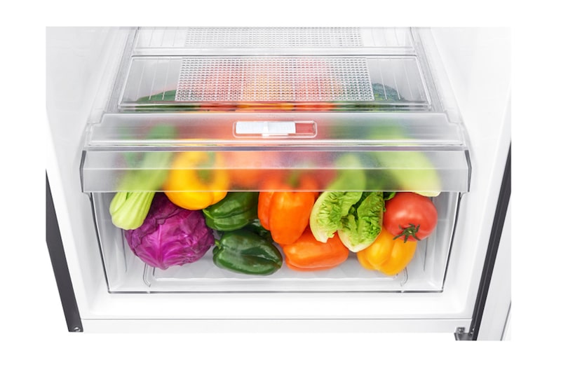 LG Kulkas 2 Pintu 225L gross/ 209L nett Smart Inverter dengan Multi Air Flow dan Moist Balance Crisper - Black Purple, GN-B200SQBP