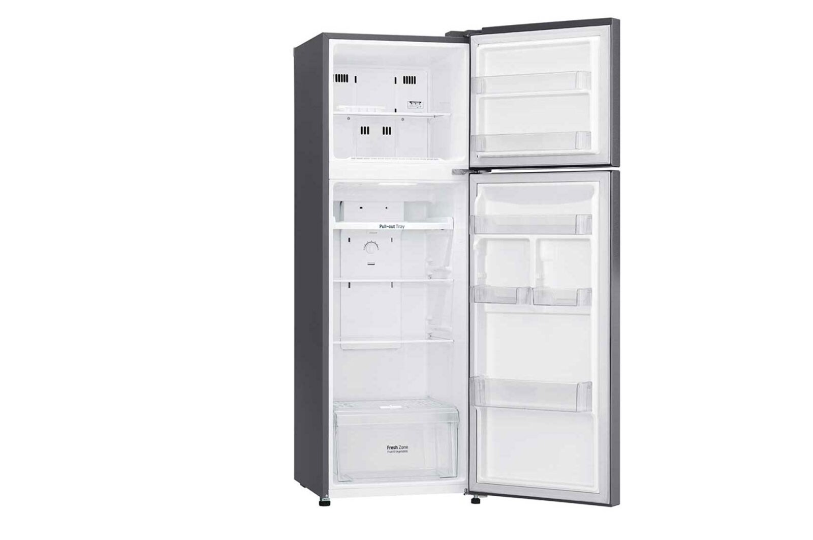 LG Kulkas 2 Pintu 272L gross/ 254L nett Smart Inverter dengan Multi Air Flow dan Moist Balance Crisper - Dark Graphite Steel, GN-B272SQCB