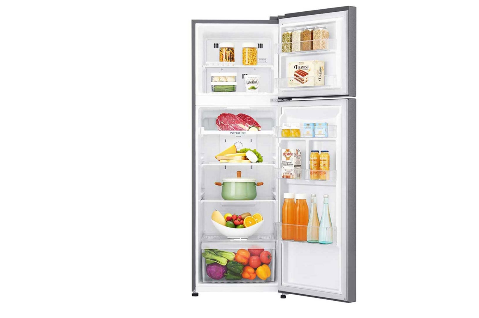 LG Kulkas 2 Pintu 272L gross/ 254L nett Smart Inverter dengan Multi Air Flow dan Moist Balance Crisper - Dark Graphite Steel, GN-B272SQCB