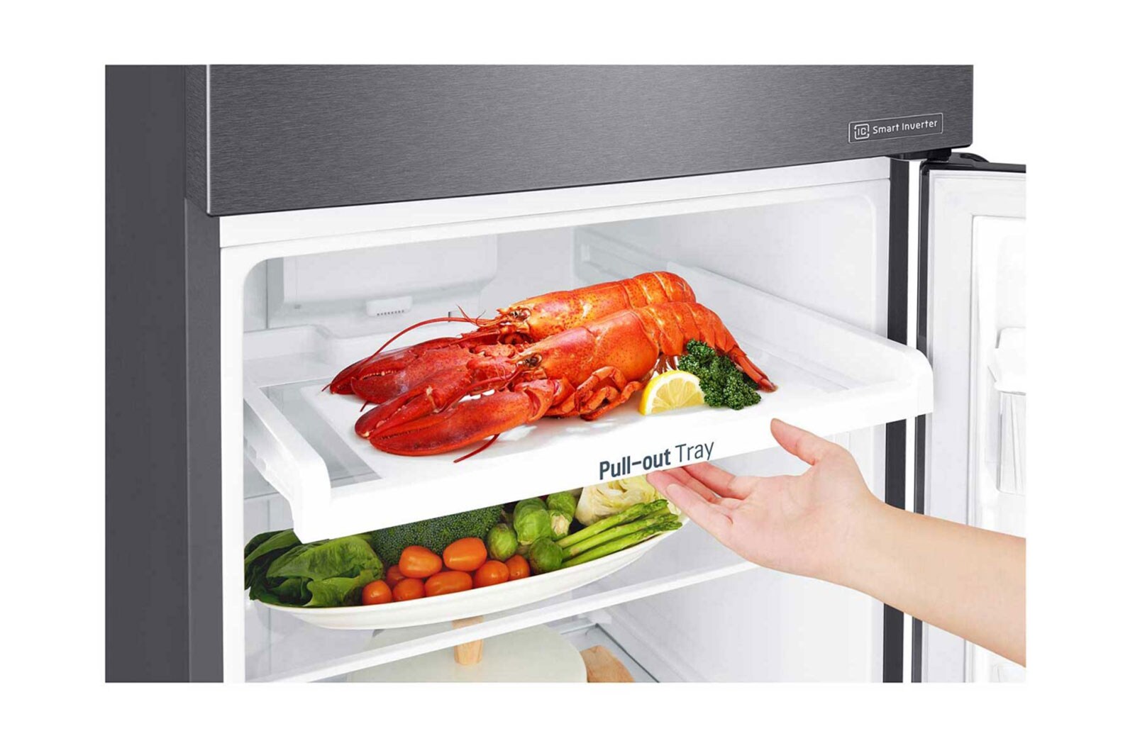 LG Kulkas 2 Pintu 272L gross/ 254L nett Smart Inverter dengan Multi Air Flow dan Moist Balance Crisper - Dark Graphite Steel, GN-B272SQCB