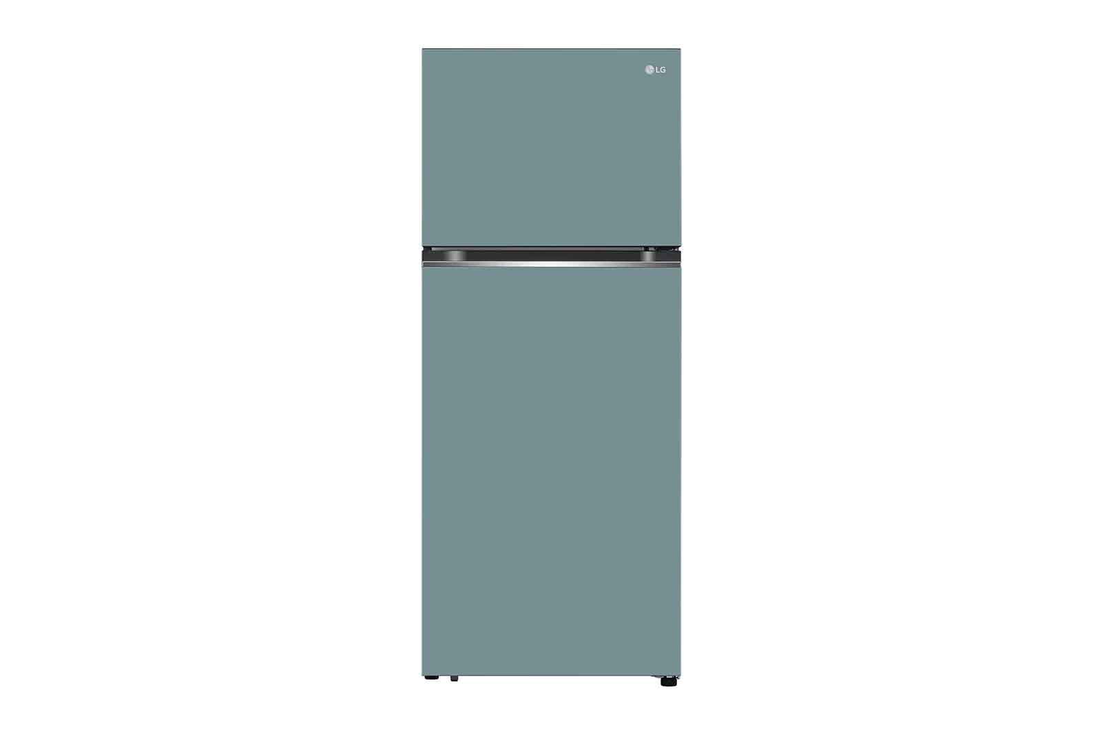 Front view of Kulkas 2 Pintu LG Refrigerator Objet Collection Terbaru, Nett 335L / Gross 360Ldengan Warna Clay Mint dan DoorCooling&#43; GN-B332PQGM