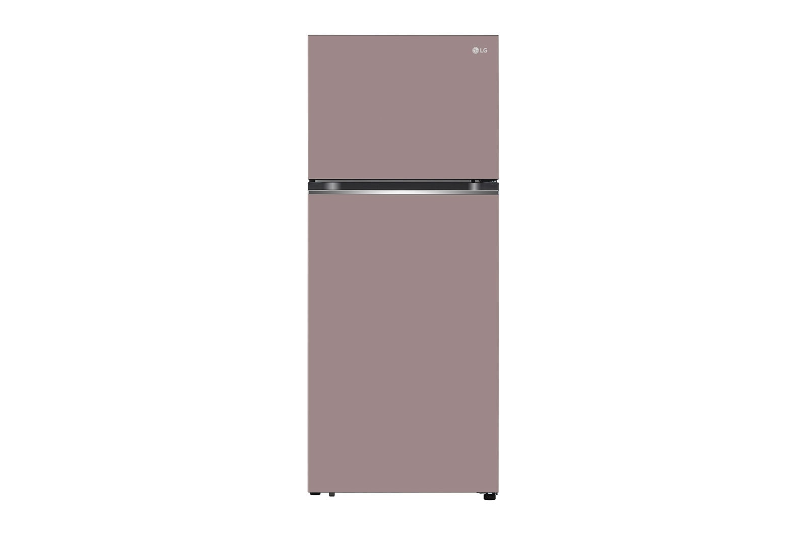 Front view of Kulkas 2 Pintu LG Refrigerator Objet Collection Terbaru, Nett 335L / Gross 360L dengan Warna Clay Pink dan DoorCooling&#43; GN-B332PQGP