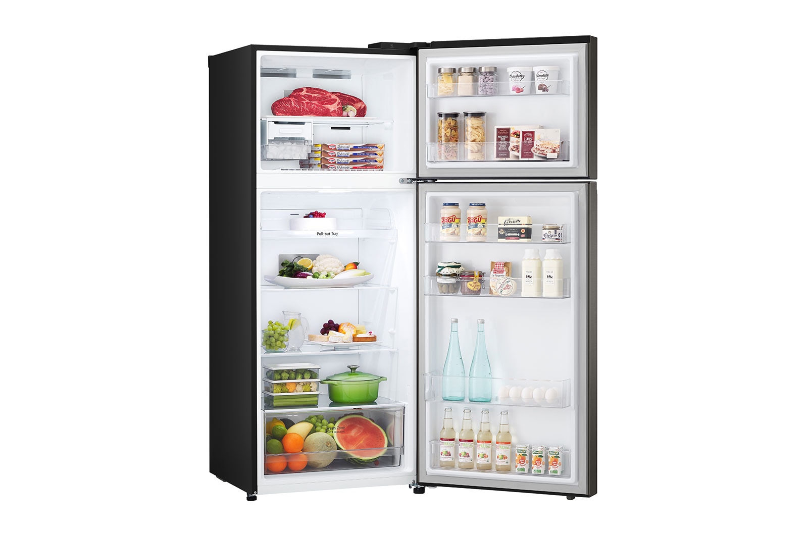 LG Kulkas 2 Pintu 410L Smart Inverter Compressor - Dark Graphite Steel, GN-B372PXGB