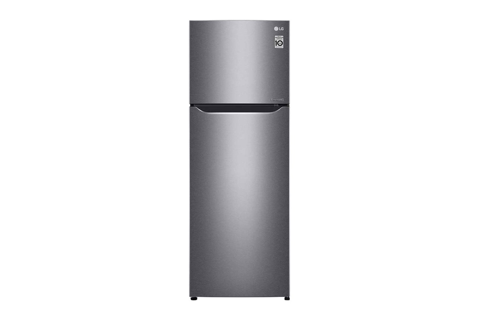 Kulkas 2 Pintu 333L gross/312L nett Smart Inverter dengan Multi Air Flow dan Moist Balance Crisper - Dark Graphite Steel GN-B372SQCB tampak depan