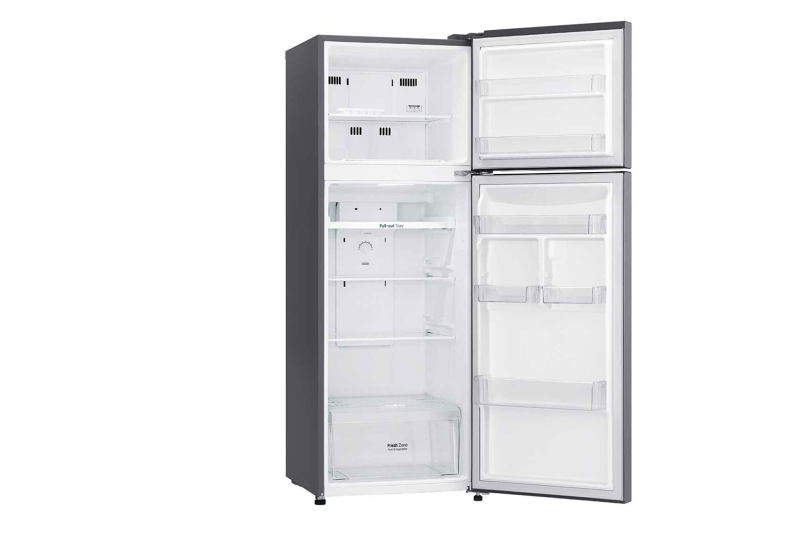 LG Kulkas 2 Pintu 333L gross/312L nett Smart Inverter dengan Multi Air Flow dan Moist Balance Crisper - Dark Graphite Steel, GN-B372SQCB