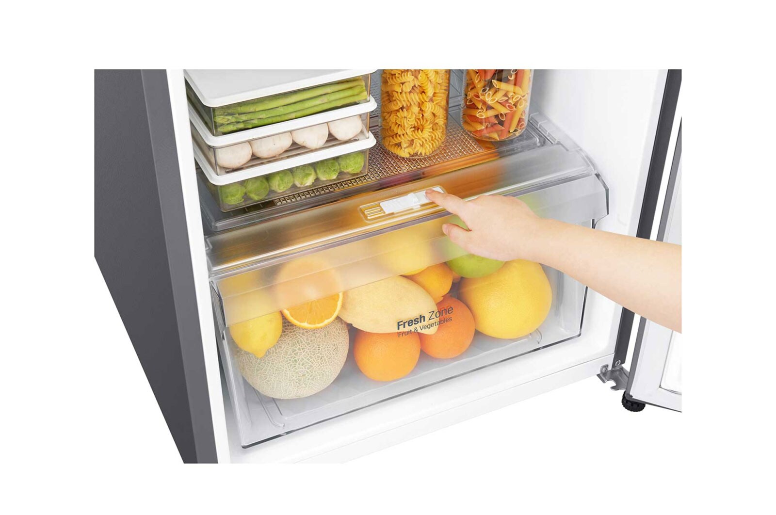 LG Kulkas 2 Pintu 333L gross/312L nett Smart Inverter dengan Multi Air Flow dan Moist Balance Crisper - Dark Graphite Steel, GN-B372SQCB