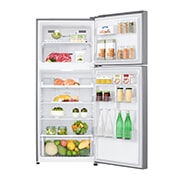 LG Kulkas 2 Pintu 416L gross/ 384L nett Smart Inverter dengan Boks Sayur Besar dan Rak Tempered Glass - Dark Graphite Steel, GN-B422SQCL